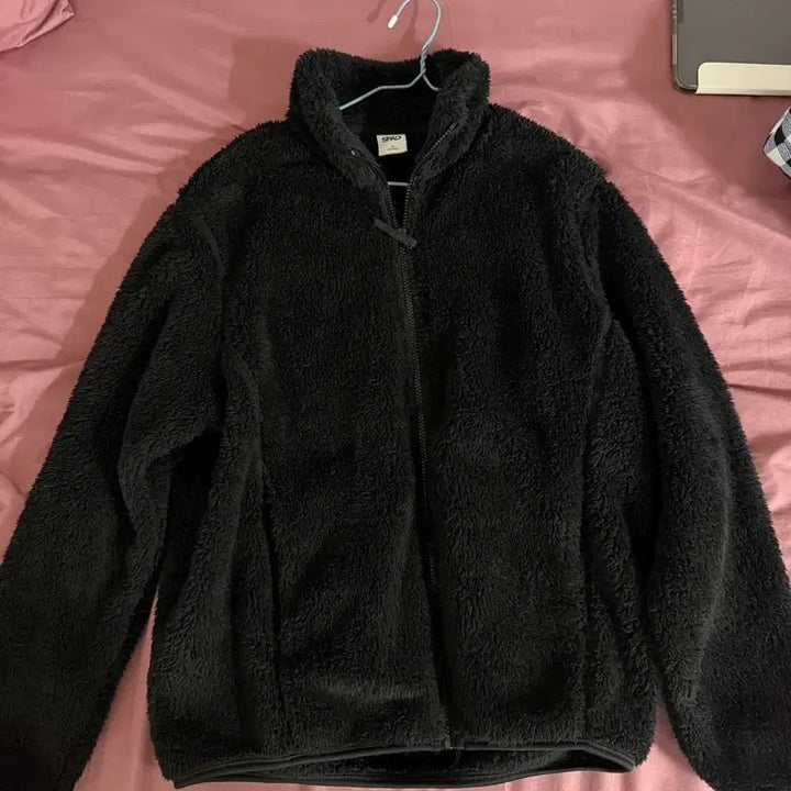 [BUNJANG] SPAO Black Fleece Jacket for Women / SPAO 검은 흑색의  블랙 자켓 여성