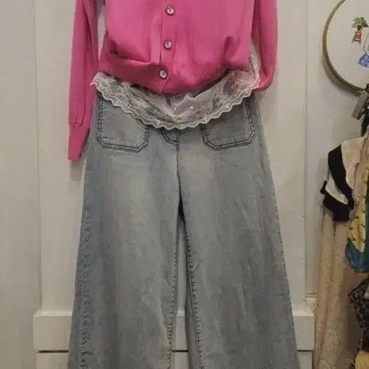 [BUNJANG] Vanessa Bruno Athé Unique Slit Cardigan and Denim / 슬릿 유니크 가디건 바네사브루노아떼 포켓 데님