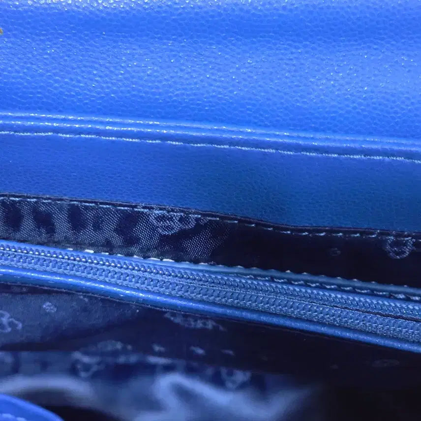 [BUNJANG] Sisley Blue Leather Chain Bag / 시슬리 블루 가죽 체인백