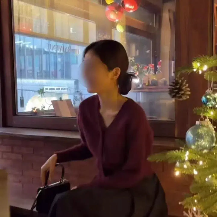 [BUNJANG] Sie 3Mini Raccoon Burgundy Jacket / 시에 sie 썸미니 라쿤 버건디