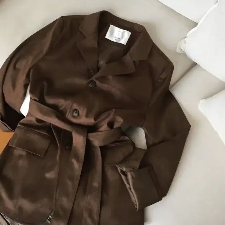 [BUNJANG] Hinic Suede Leather Jacket (Brown) / [새상품] 히니크 스웨이드 레더 자켓(브라운)