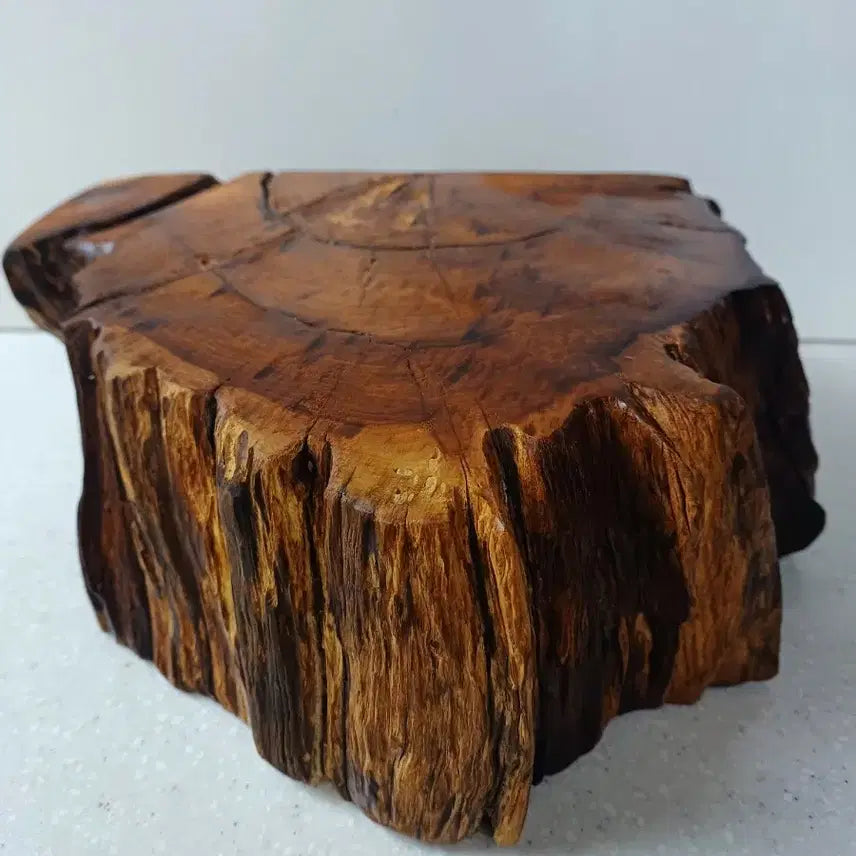 [BUNJANG] Solid Wood Tea Table with Stand / 나무 찻상 원목 받침대 인테리어 소품