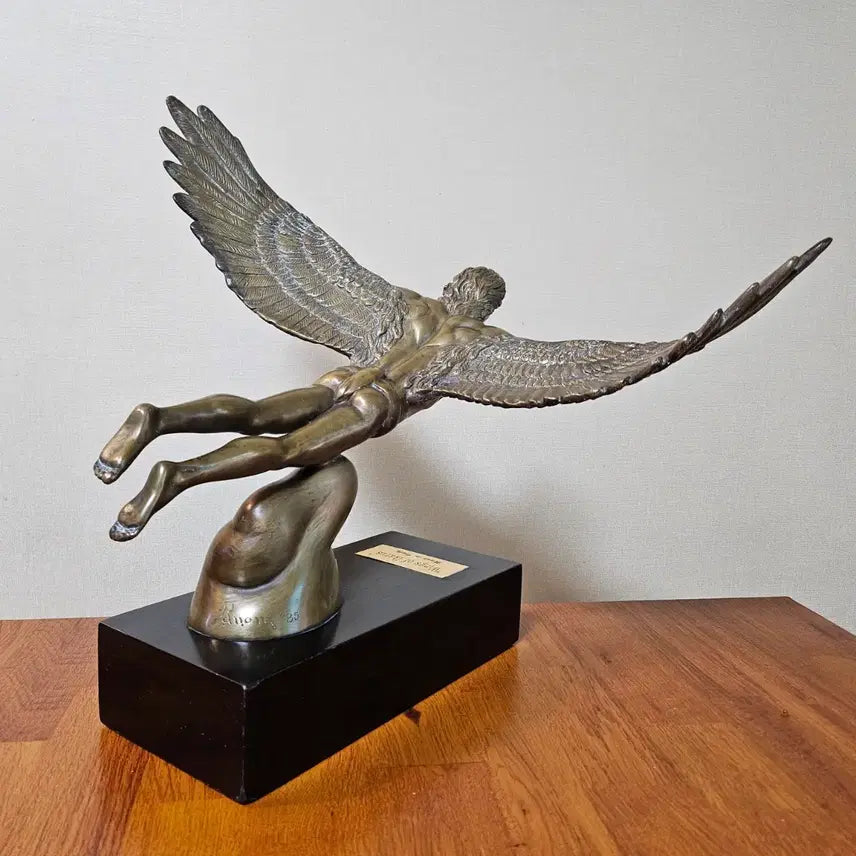 [BUNJANG] Panolli Icarus's Wings Bronze Sculpture / 1985년 이태리 Sculptor 파놀리 이카로스의 날개 청동브론즈.