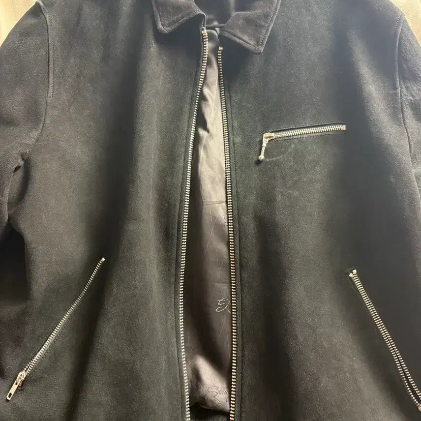 [BUNJANG] Stussy 8 Ball Suede Blouson Jacket - XL / XL) 스투시 8볼 스웨이드 빙 자켓