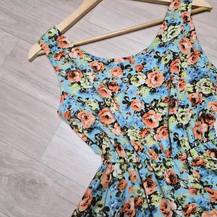 [BUNJANG] Sleeveless Floral Print Dress / 플라워 패턴 민소매 원피스