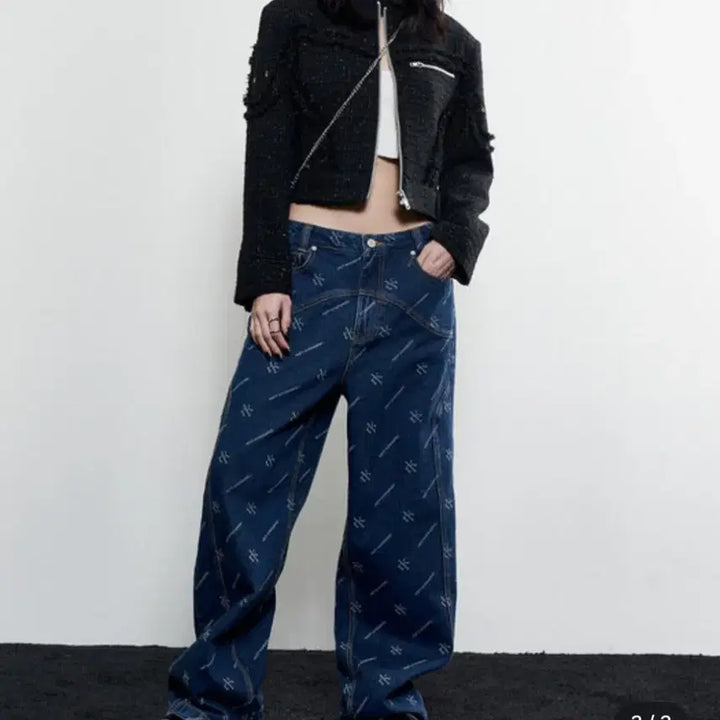 [BUNJANG] NotKnowing Shine Tweed Moto Jacket / #새상품# 낫노잉 샤인 트위드 모토 자켓