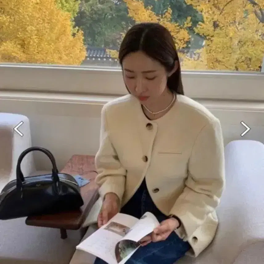 [BUNJANG] Freckle Alpaca Jacket & Skirt Set (S) / 프레클 노카라알파카자켓+스커트(s) 셋업