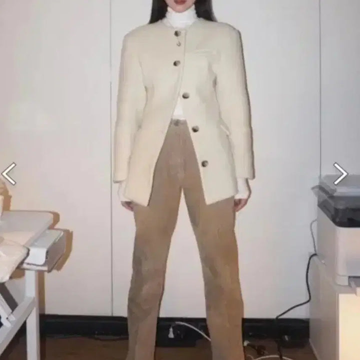 [BUNJANG] Freckle Alpaca Jacket & Skirt Set (S) / 프레클 노카라알파카자켓+스커트(s) 셋업