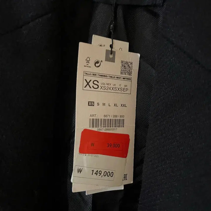 [SOLD OUT] 자라 블랙 코트 새상품 택 O
