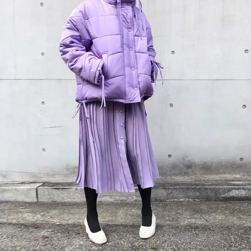 [BUNJANG] Johnny Hates Jazz Purple Padded Jacket / 쟈니헤잇재즈 보라색 패딩