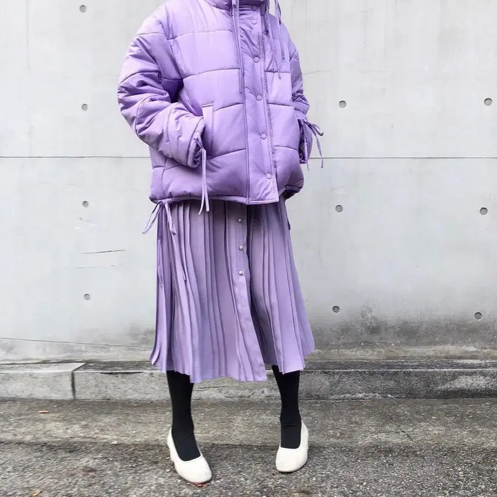 [BUNJANG] Johnny Hates Jazz Purple Padded Jacket / 쟈니헤잇재즈 보라색 패딩