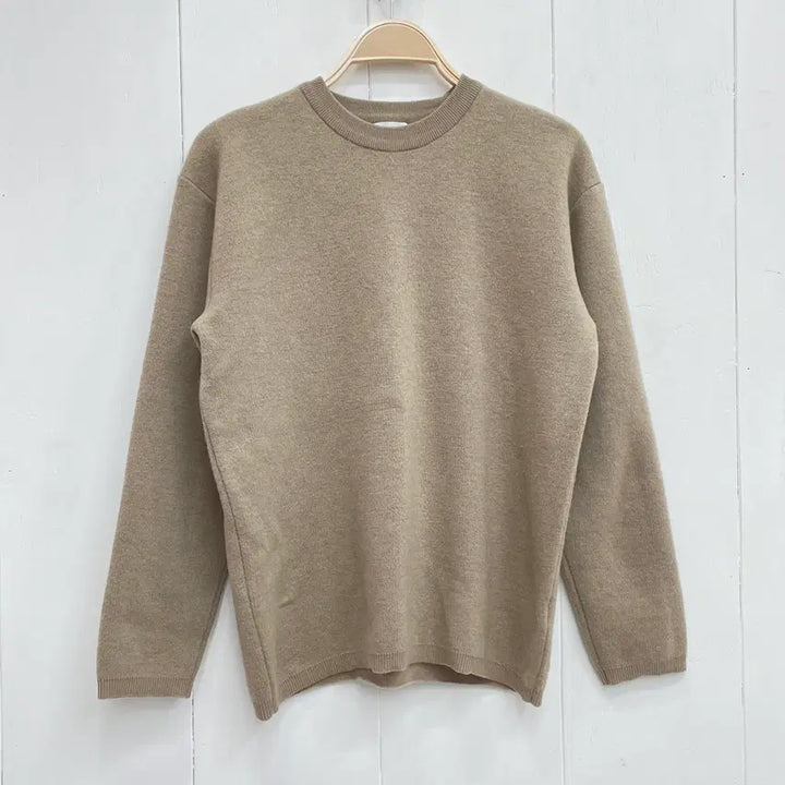 [BUNJANG] COOR Wool Blend Round Knit Beige Sweater / 쿠어(COOR) 탑다이 울 라운드 니트 베이지