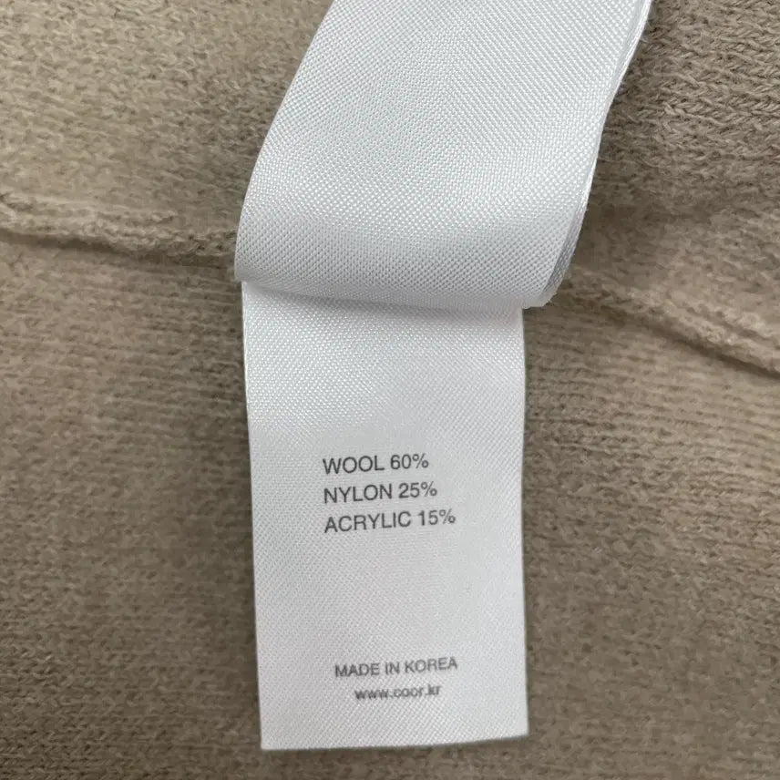 [BUNJANG] COOR Wool Blend Round Knit Beige Sweater / 쿠어(COOR) 탑다이 울 라운드 니트 베이지