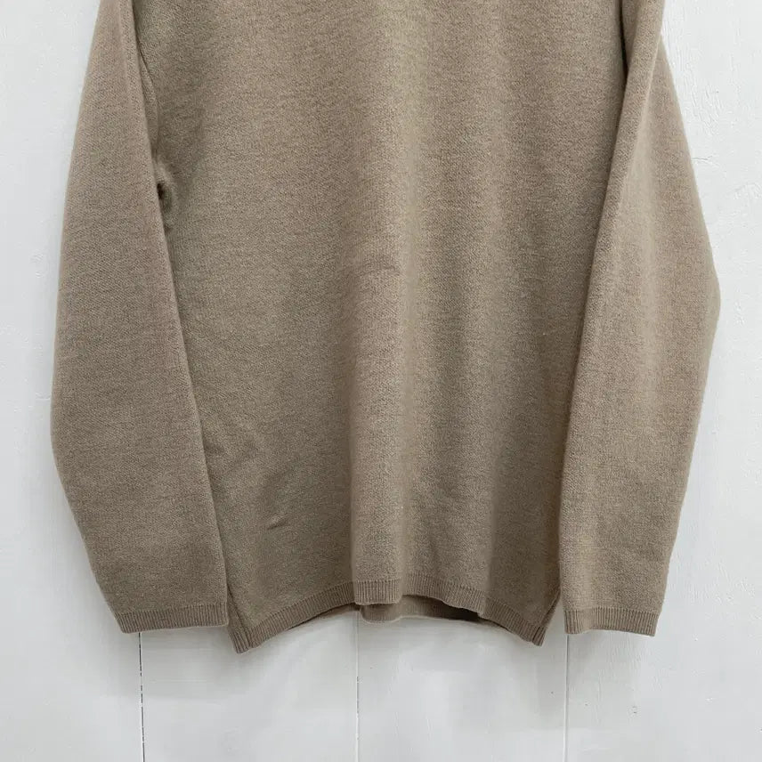 [BUNJANG] COOR Wool Blend Round Knit Beige Sweater / 쿠어(COOR) 탑다이 울 라운드 니트 베이지