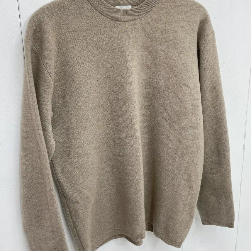 [BUNJANG] COOR Wool Blend Round Knit Beige Sweater / 쿠어(COOR) 탑다이 울 라운드 니트 베이지