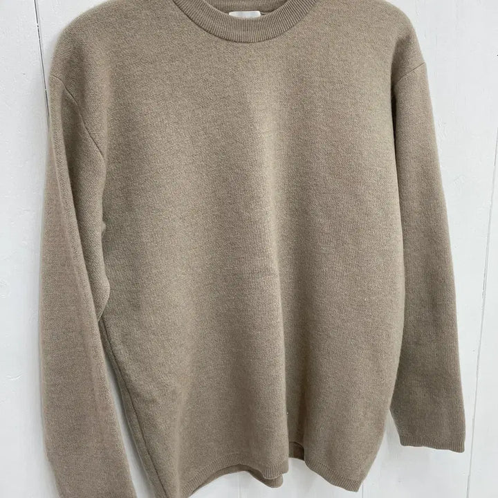 [BUNJANG] COOR Wool Blend Round Knit Beige Sweater / 쿠어(COOR) 탑다이 울 라운드 니트 베이지