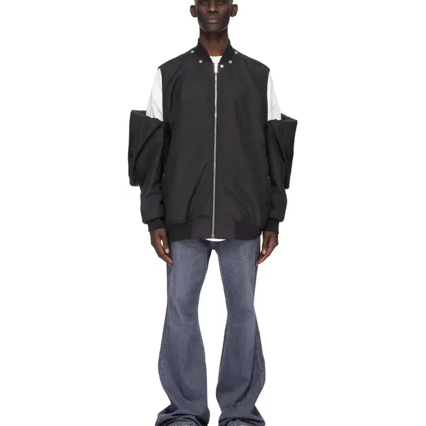 [BUNJANG] Rick Owens Darkshadow Jumbo Peter Flight Jacket / 릭오웬스 다크쉐도우 컨버터블 점보 피터 플라이트 자켓 L