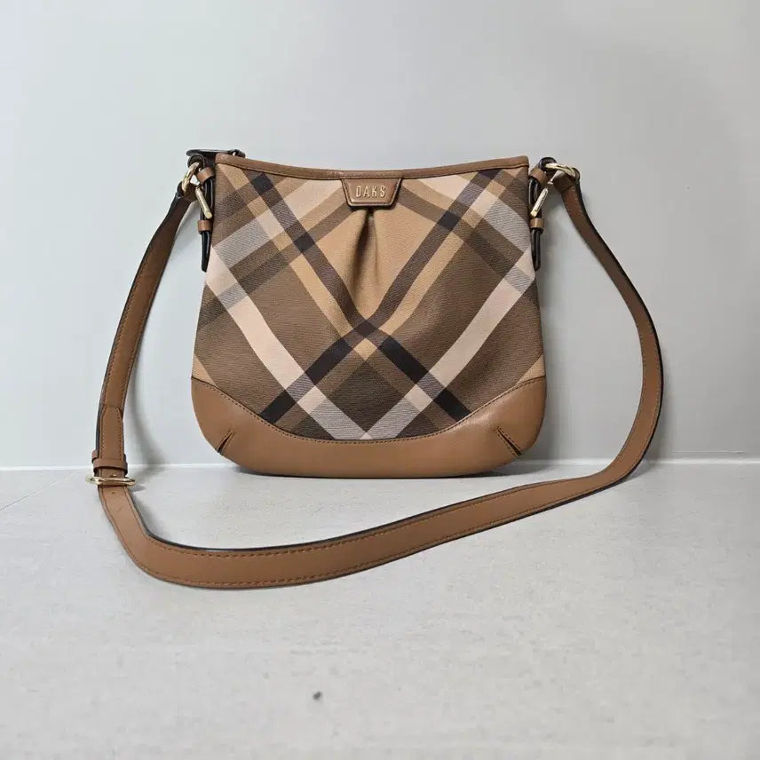 [BUNJANG] Daks Check Shoulder Bag / 닥스 체크 숄더백 크로스백
