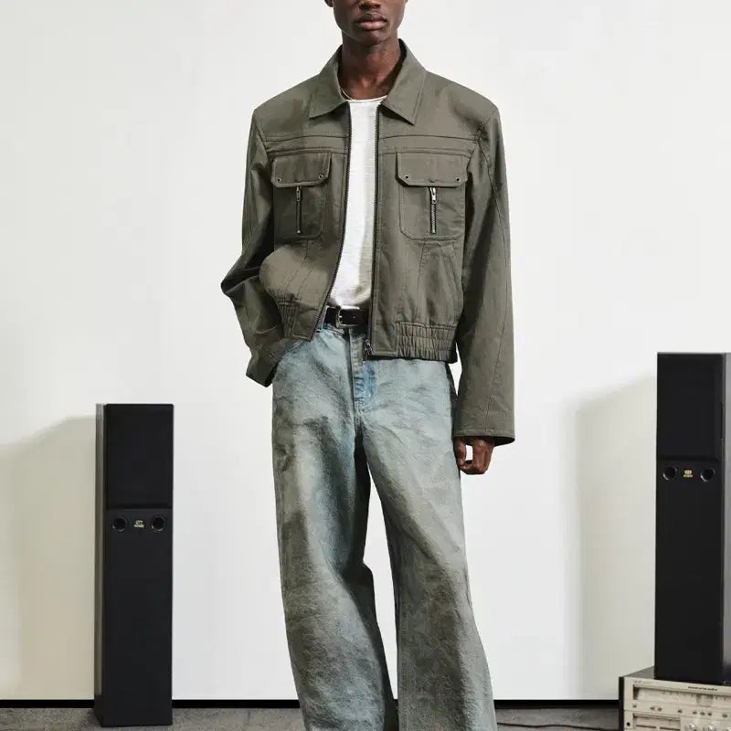 [BUNJANG] Elmood Combat Trucker Jacket / 엘무드 컴뱃 트러커 자켓