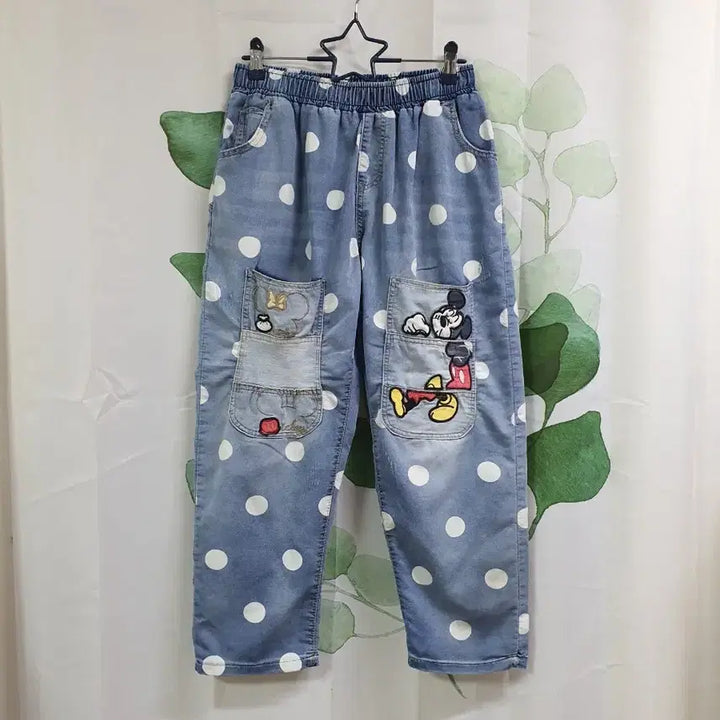 [BUNJANG] Dot Banding Jeans / 도트 밴딩 청바지