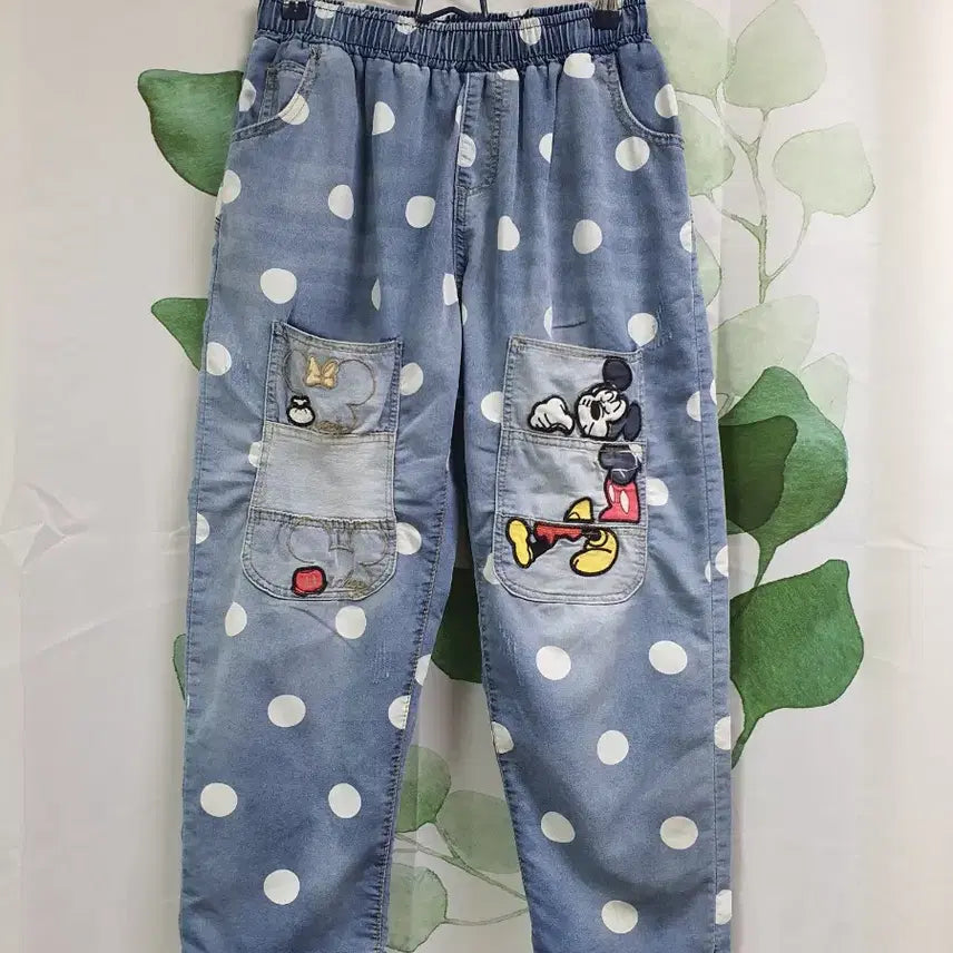 [BUNJANG] Dot Banding Jeans / 도트 밴딩 청바지