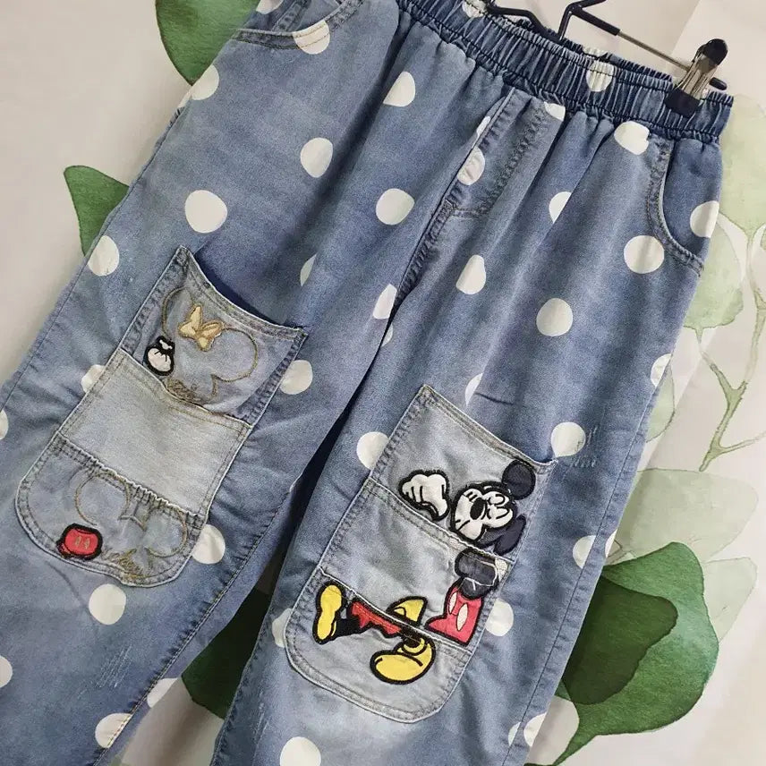 [BUNJANG] Dot Banding Jeans / 도트 밴딩 청바지