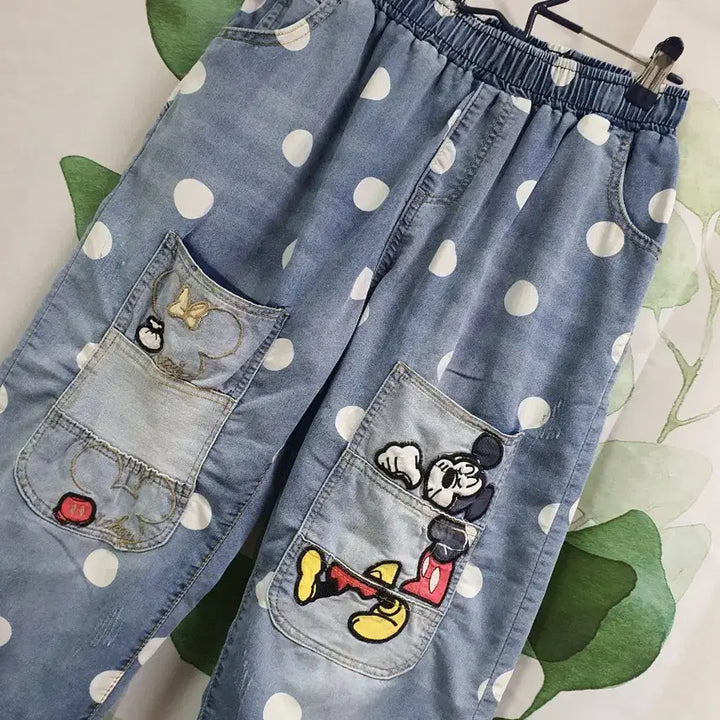 [BUNJANG] Dot Banding Jeans / 도트 밴딩 청바지