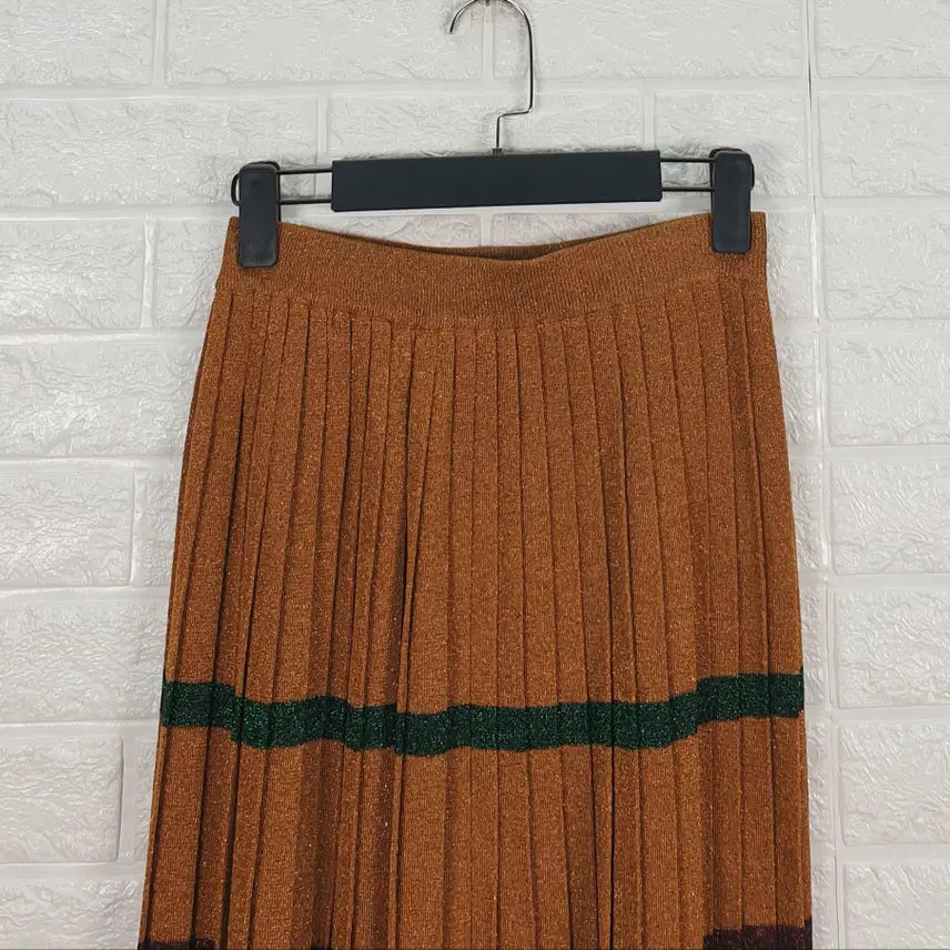 [BUNJANG] Juicy Judy Knit Pleated Long Skirt / [28]쥬시쥬디 니트 플리츠 롱 스커트