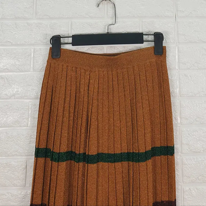 [BUNJANG] Juicy Judy Knit Pleated Long Skirt / [28]쥬시쥬디 니트 플리츠 롱 스커트