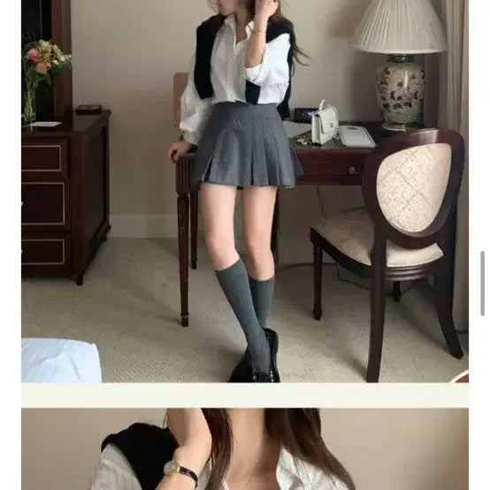 [BUNJANG] Wool Pleated Mini Skirt / 울고퀄 플리츠 스커트 정가 6.8 /s