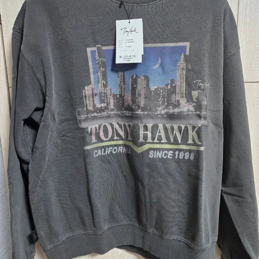 [BUNJANG] Tony Hawk TH2303CR03 Charcoal Pigment Crewneck Sweatshirt / 토니호크 피그먼트 TH2303CR03 차콜 맨투맨 L(105)