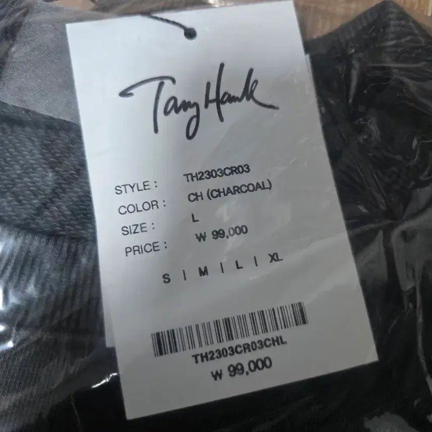 [BUNJANG] Tony Hawk TH2303CR03 Charcoal Pigment Crewneck Sweatshirt / 토니호크 피그먼트 TH2303CR03 차콜 맨투맨 L(105)