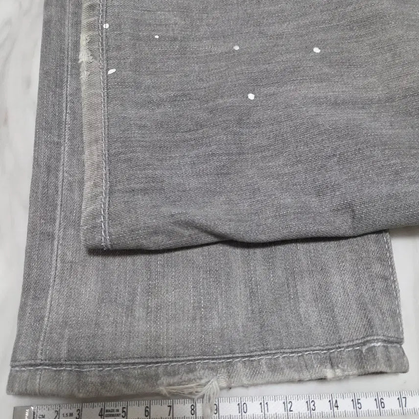 [BUNJANG] Dsquared2 Gray Painting Slim Denim Pants / 디스퀘어드 그레이 페인팅 슬림 데님팬츠