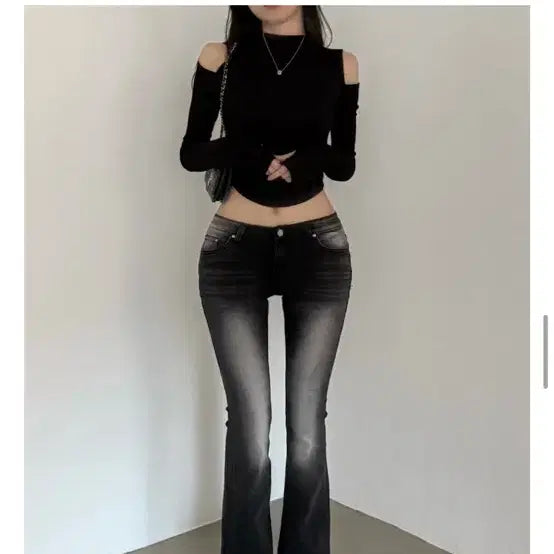 [BUNJANG] Hip-Dip Bootcut Denim Jeans / 정가5.5/ 힙딥 부츠컷 ,핏대박 새거급/흑청.m