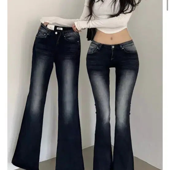 [BUNJANG] Hip-Dip Bootcut Denim Jeans / 정가5.5/ 힙딥 부츠컷 ,핏대박 새거급/흑청.m