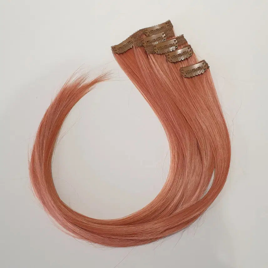 [BUNJANG] Highlight Piece Extension Hair (Orange, 5pcs, 50cm) / 스트레이트 하이라이트 피스 (오렌지 5pcs)