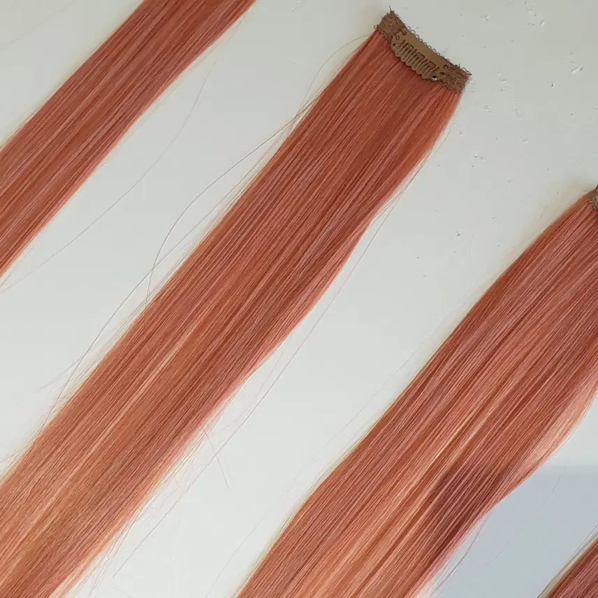 [BUNJANG] Highlight Piece Extension Hair (Orange, 5pcs, 50cm) / 스트레이트 하이라이트 피스 (오렌지 5pcs)