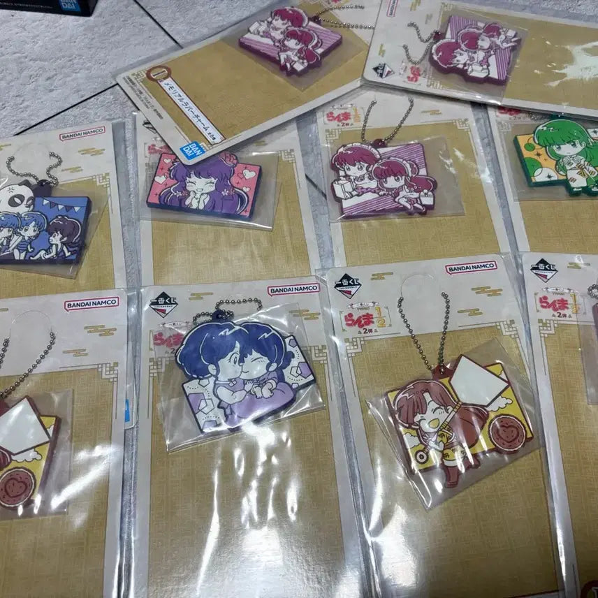 [BUNJANG] Ranma 1/2 Rubber Charm Bundle Set / 란마 1/2 제일복권 러버챰 일괄