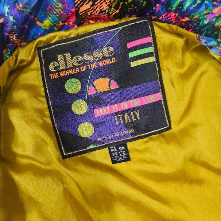 [BUNJANG] Ellesse Japan Blue Marbling Padded Jumper / 엘레쎄 재팬 블루 마블링 컬러 패딩 점퍼