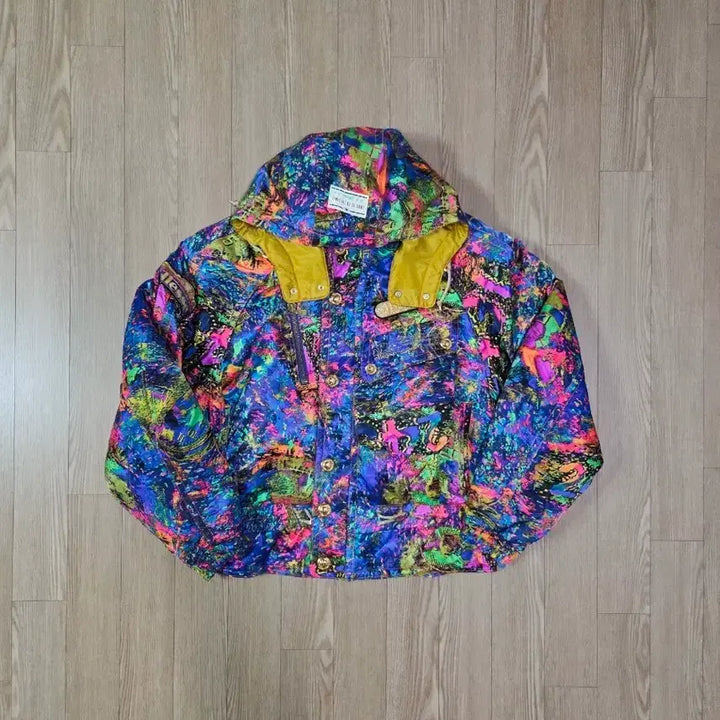 [BUNJANG] Ellesse Japan Blue Marbling Padded Jumper / 엘레쎄 재팬 블루 마블링 컬러 패딩 점퍼
