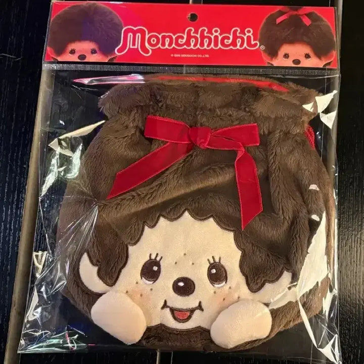 [BUNJANG] Monchhichi Drawstring Pouch / 몬치치 복조리 파우치 캐리마켓