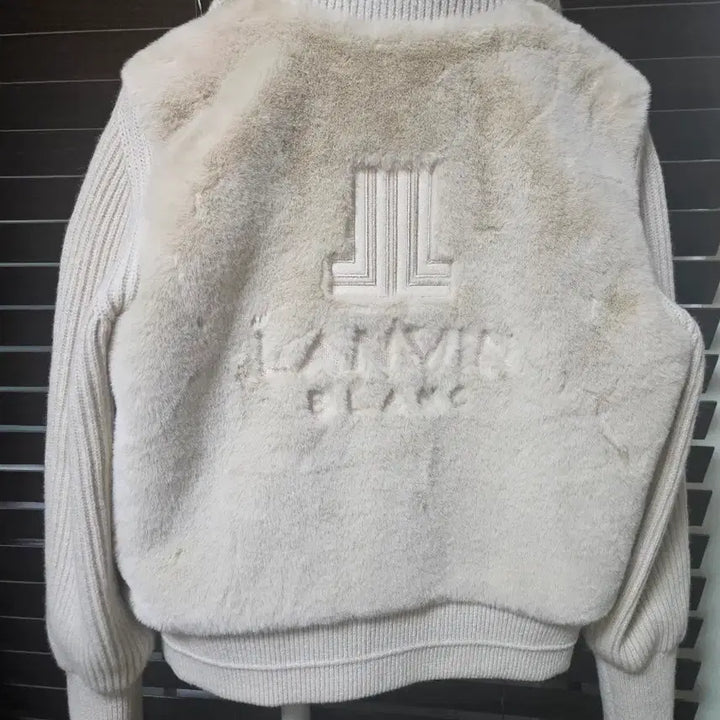 [BUNJANG] Lanvin Fur Knit Ivory Jacket / 랑방 퍼 니트  아이보리자켓