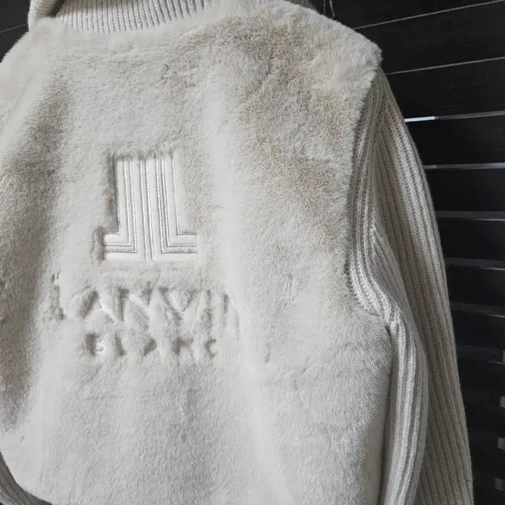 [BUNJANG] Lanvin Fur Knit Ivory Jacket / 랑방 퍼 니트  아이보리자켓