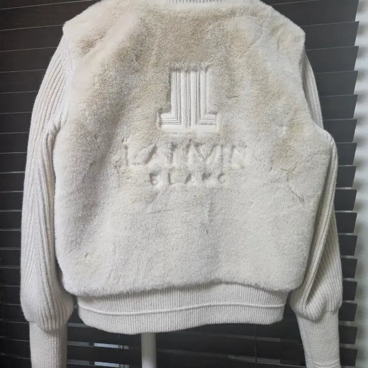 [BUNJANG] Lanvin Fur Knit Ivory Jacket / 랑방 퍼 니트  아이보리자켓