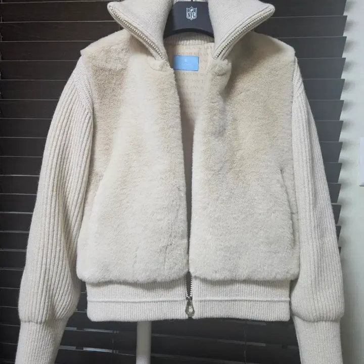 [BUNJANG] Lanvin Fur Knit Ivory Jacket / 랑방 퍼 니트  아이보리자켓