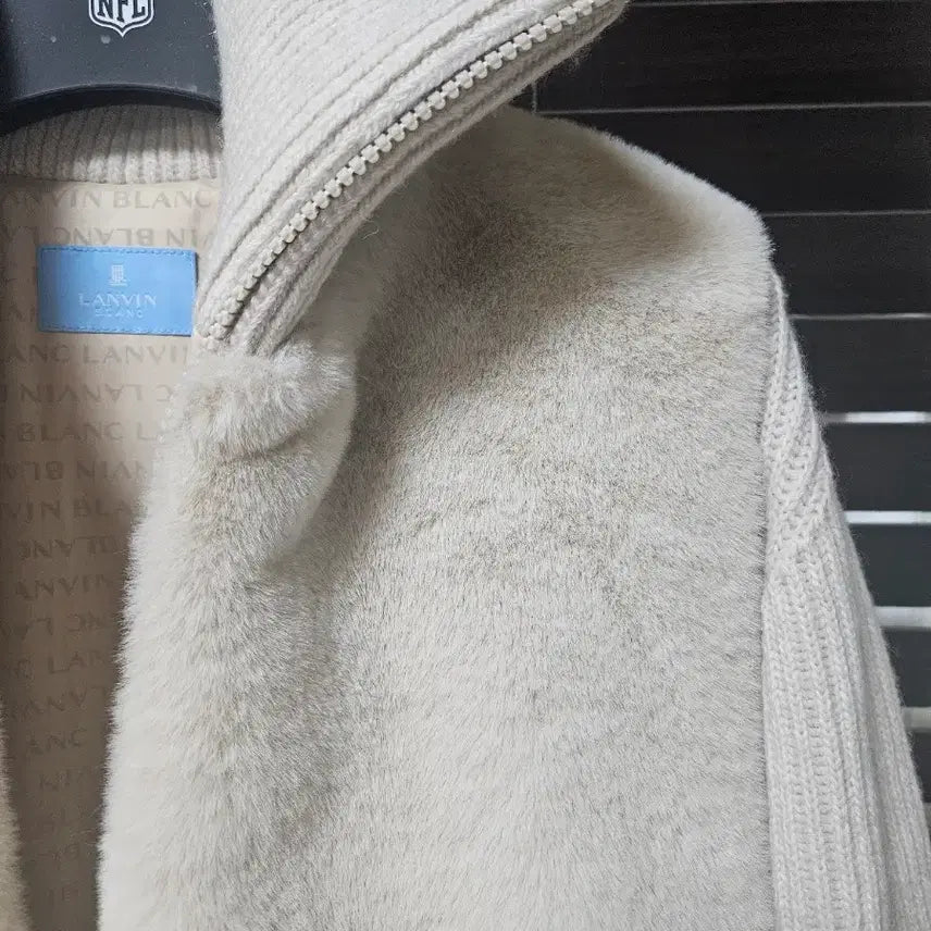 [BUNJANG] Lanvin Fur Knit Ivory Jacket / 랑방 퍼 니트  아이보리자켓