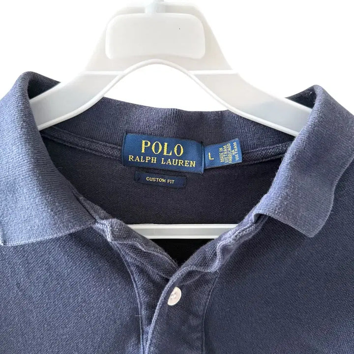 [BUNJANG] Polo Custom Fit Navy Polo Shirt / [L] 폴로 커스텀핏 네이비 카라티