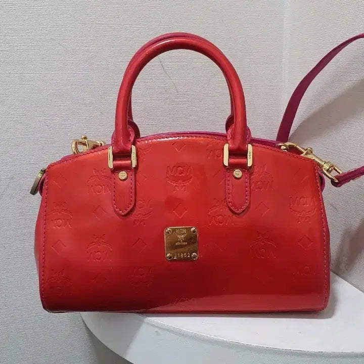 [BUNJANG] MCM Red Mini Tote Bag / MCM 레드 미니토트백