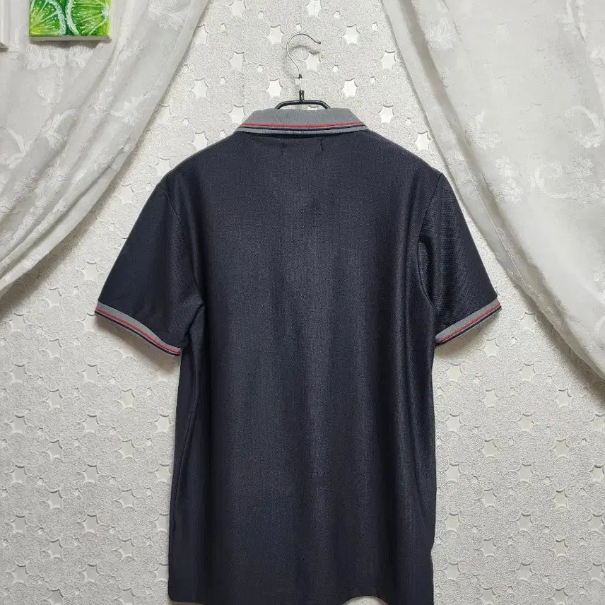 [BUNJANG] Black Collar Short Sleeve T-shirt (Men's 95-100) / 블랙 카라 반팔티 남성95~100
