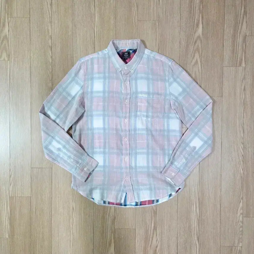 [BUNJANG] Beams Red Check Back Side Fabric Casual Shirt / 빔즈 레드 체크 백 사이드 원단 캐쥬얼 셔츠